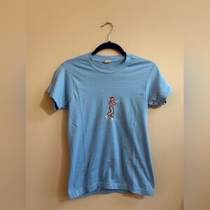 Screen Stars Vintage Single Stitch Embroidered Jogger Figure Short Sleeve Shirt